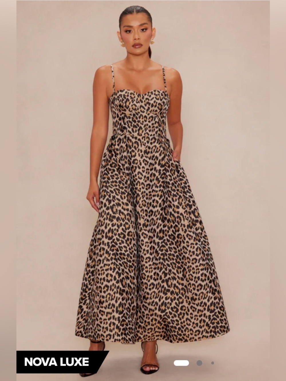 Leopard Print Maxi Dress Nova Luxe Sold Out